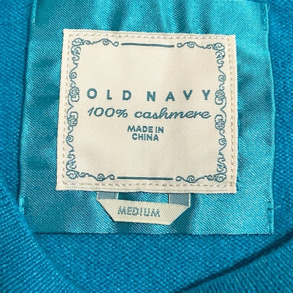 Old Navy cashmere Teal Women's Crew Neck Sweater - Picture 4 of 7